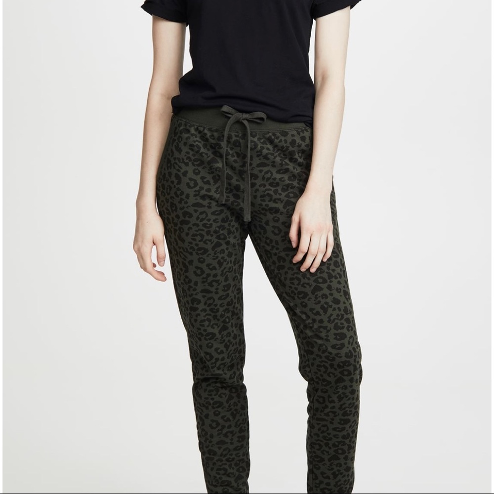 Z Supply Women's Leopard Joggers - Army Green